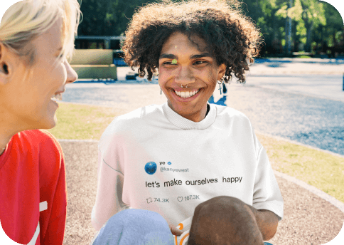 Post on t-shirt